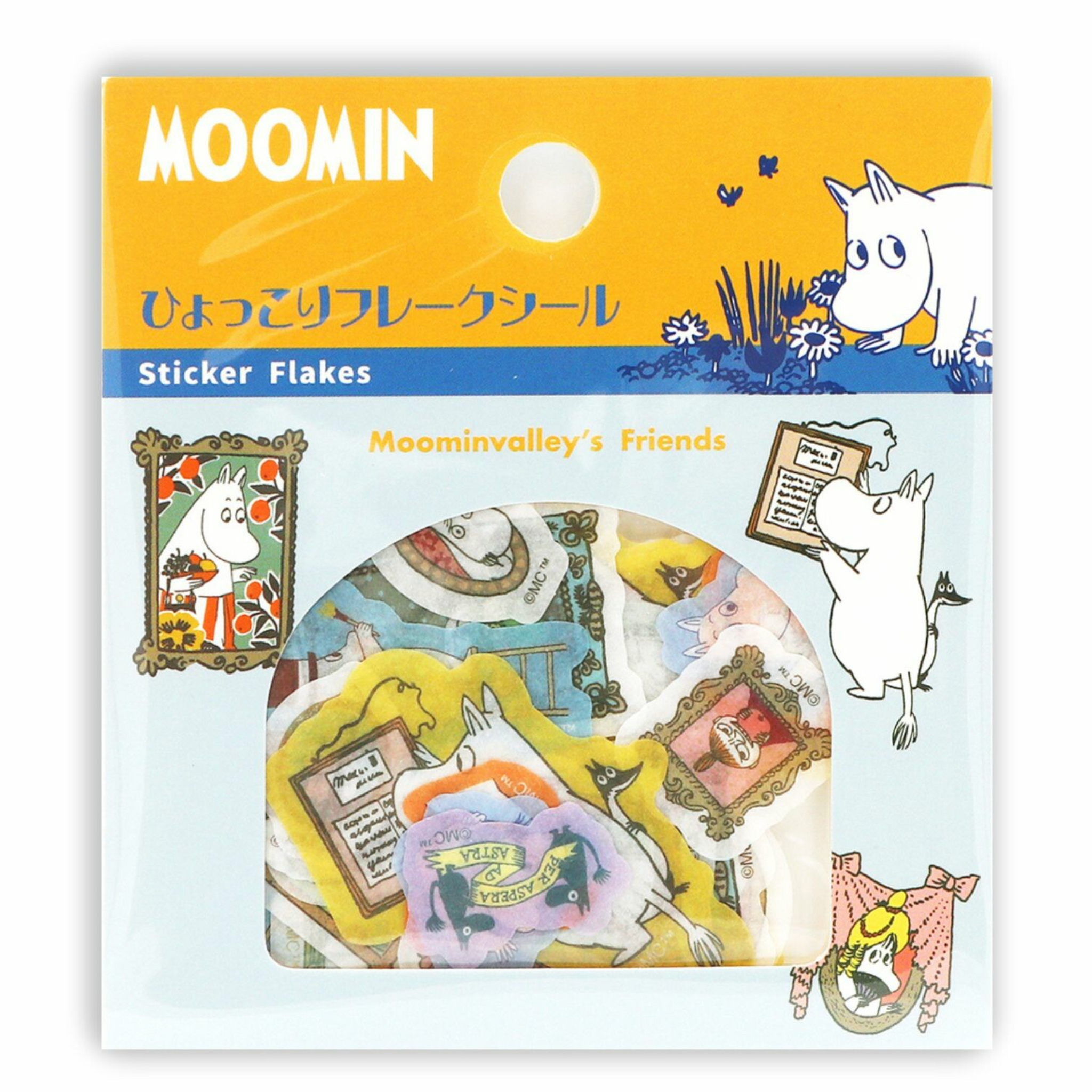 Moominvalley's Friends Hyokkori MOOMIN Flake Stickers