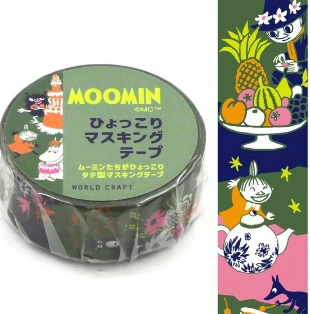 Washi Tape Moomin Cake Green