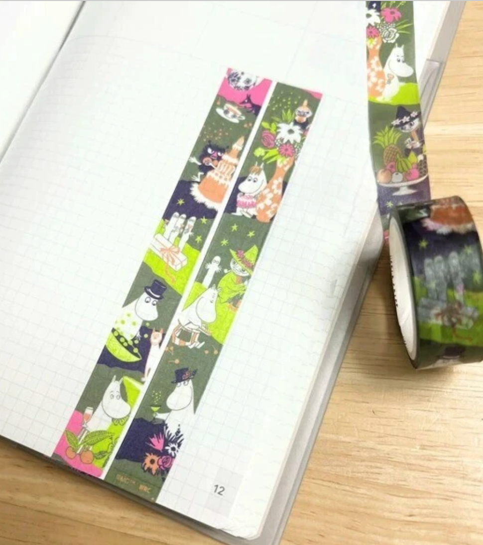 Washi Tape Moomin Cake Green