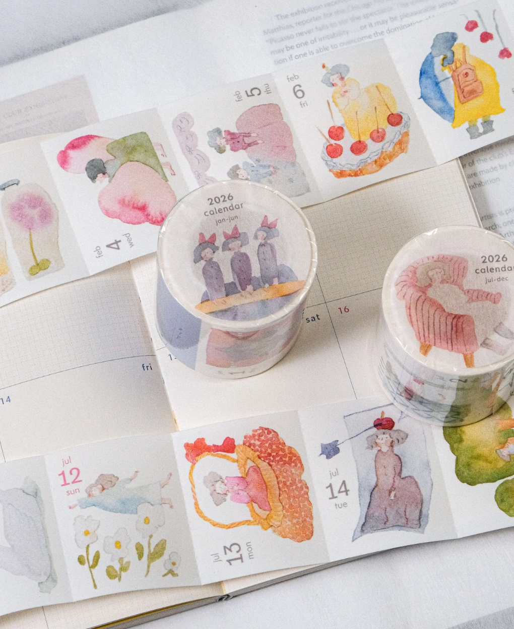 2026 Daily Washi Tape Set