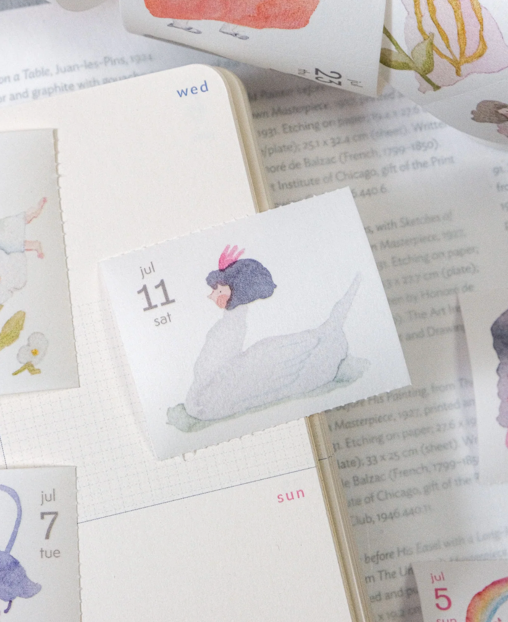 2026 Daily Washi Tape Set