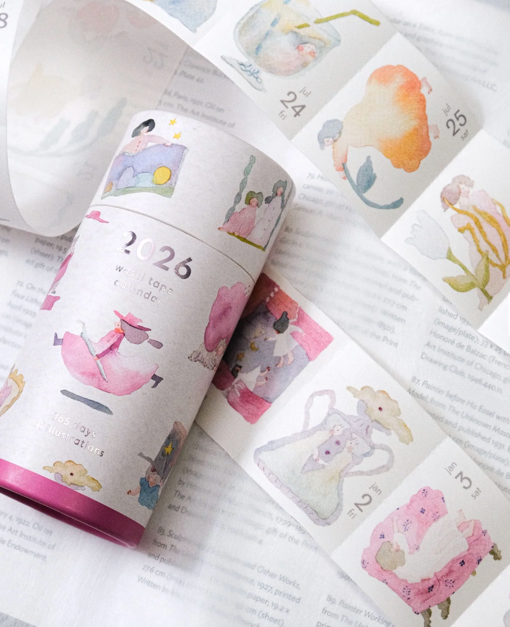 2026 Daily Washi Tape Set