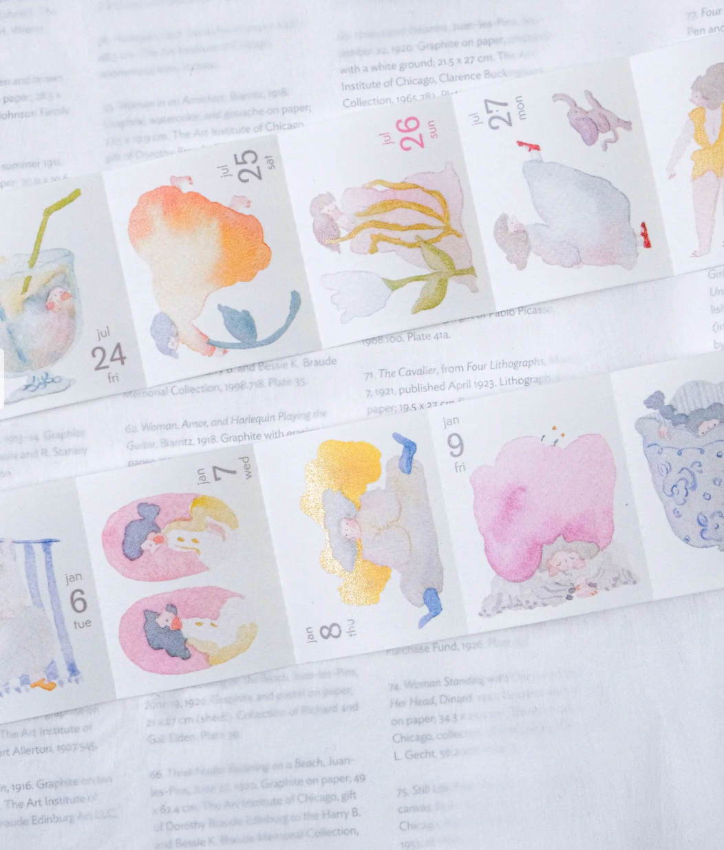 2026 Daily Washi Tape Set