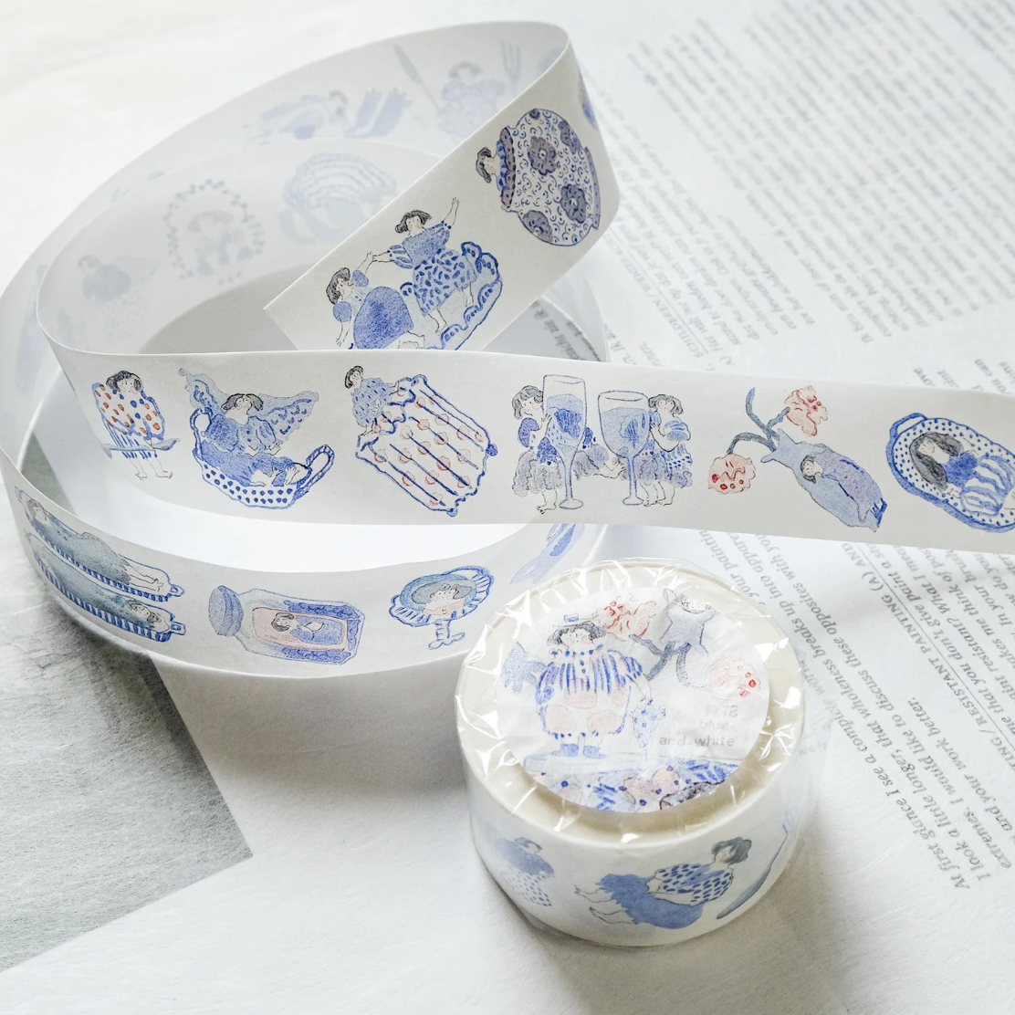 Blue and White Washi Tape