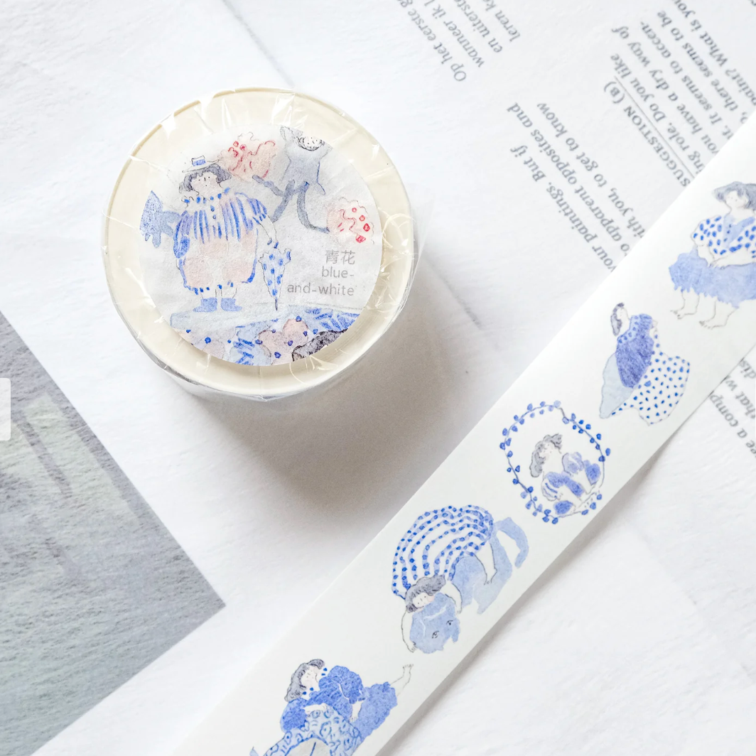 Blue and White Washi Tape