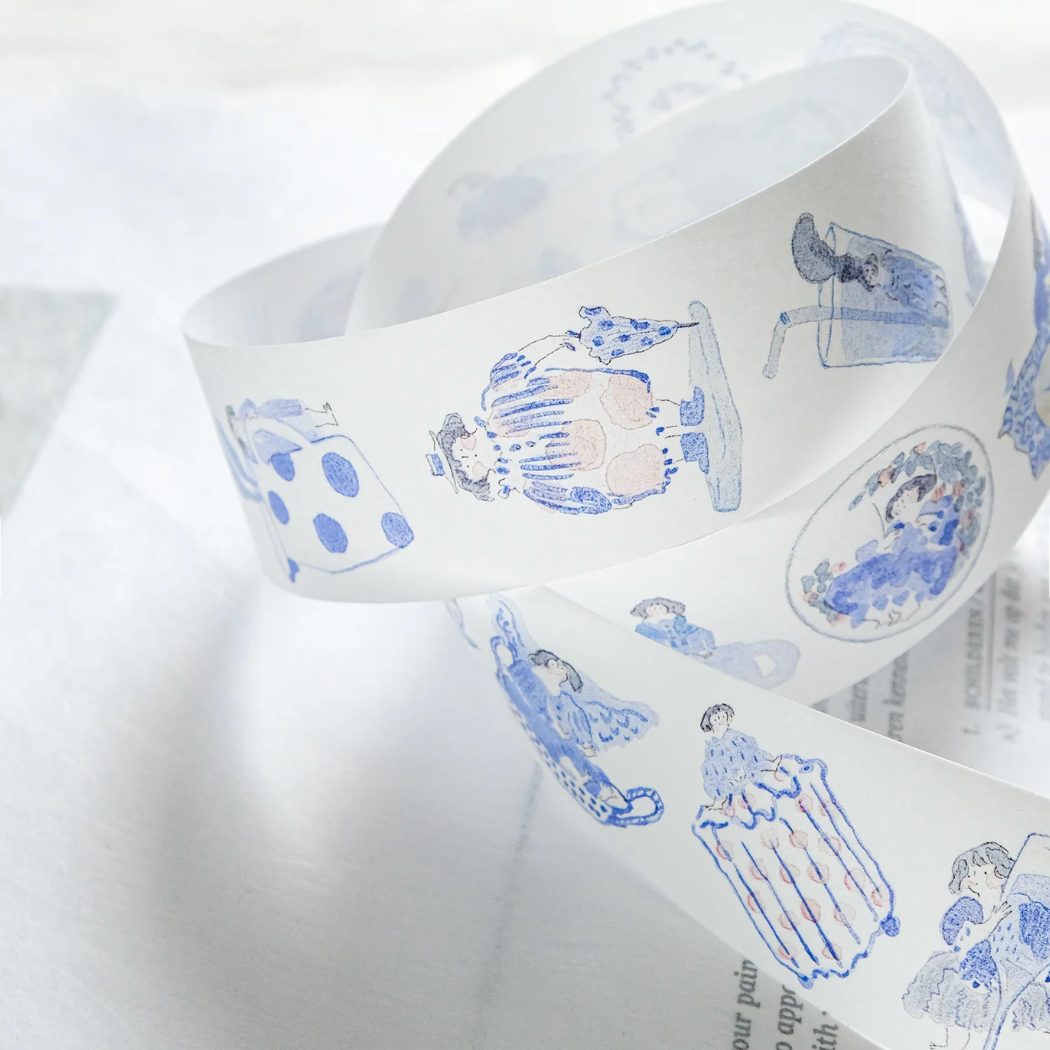 Blue and White Washi Tape