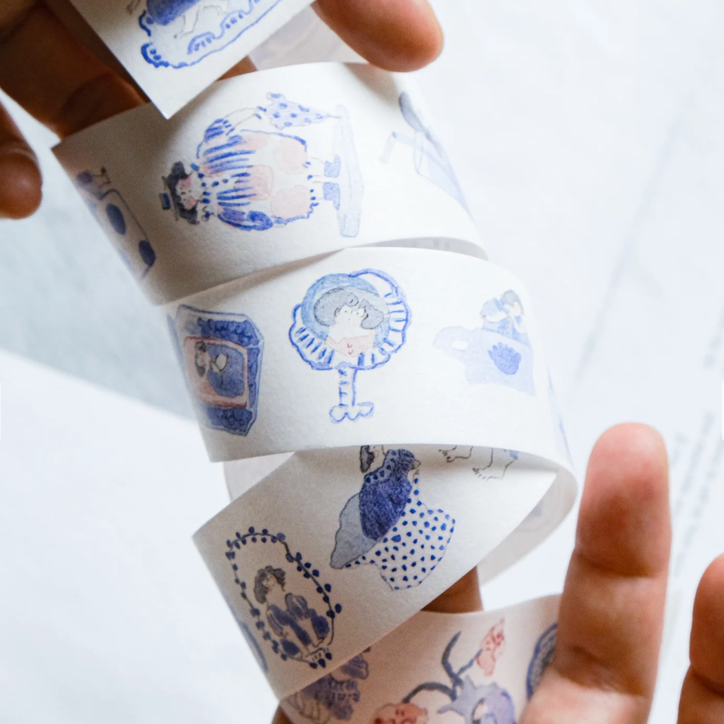 Blue and White Washi Tape