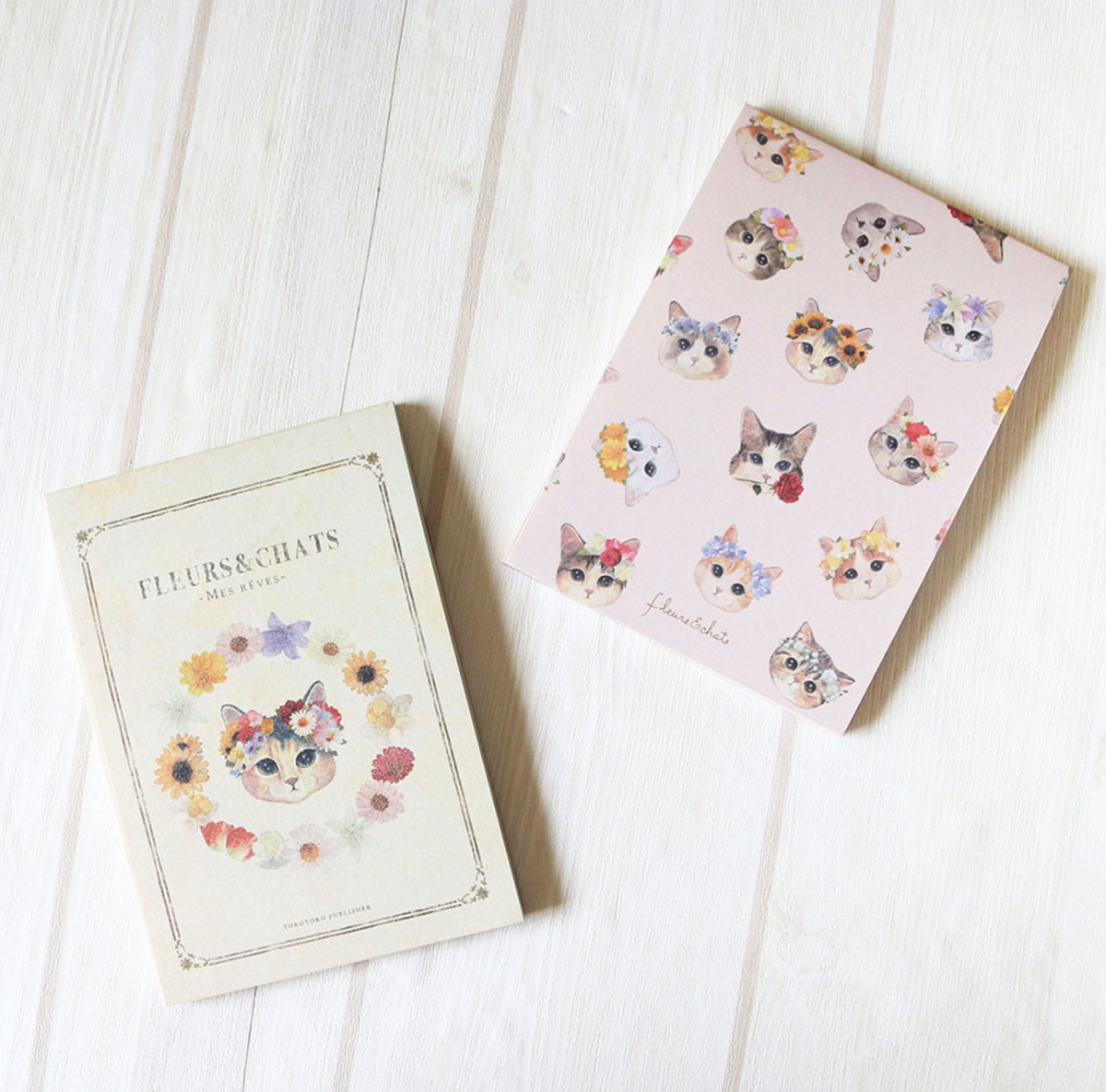 Fleurs & Chats Memo Books