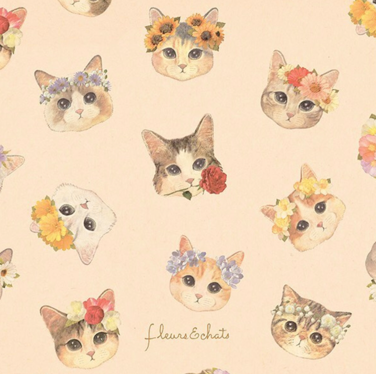 Fleurs & Chats Memo Books