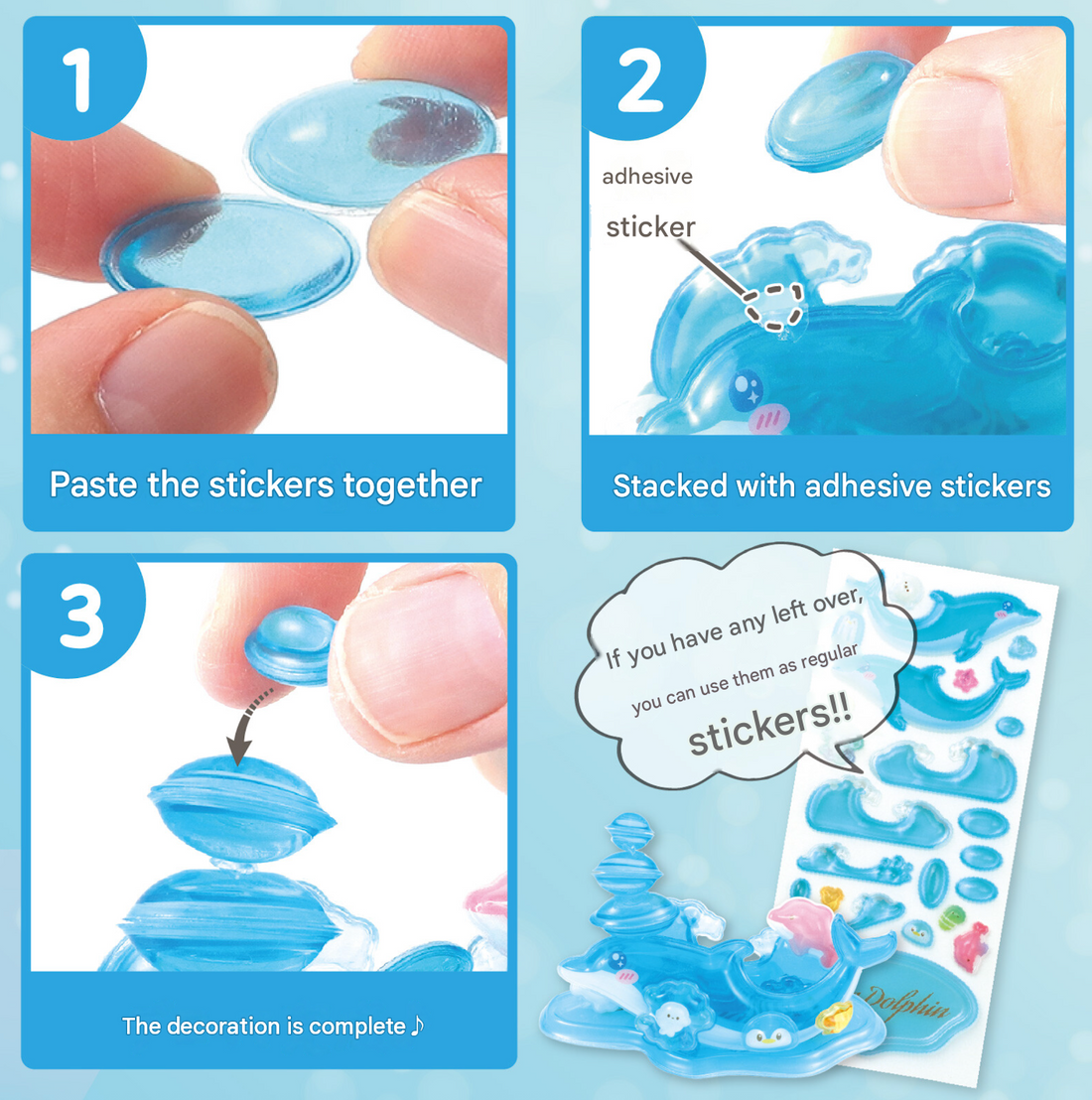 POP Seal/Stickers- Blue Dolphin