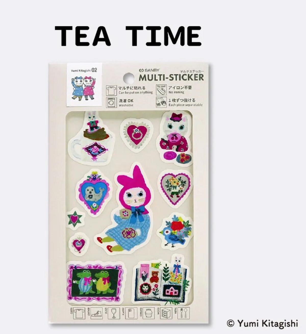 Multi-Purpose Stickers - Tea Time by Yumi Kitagishi